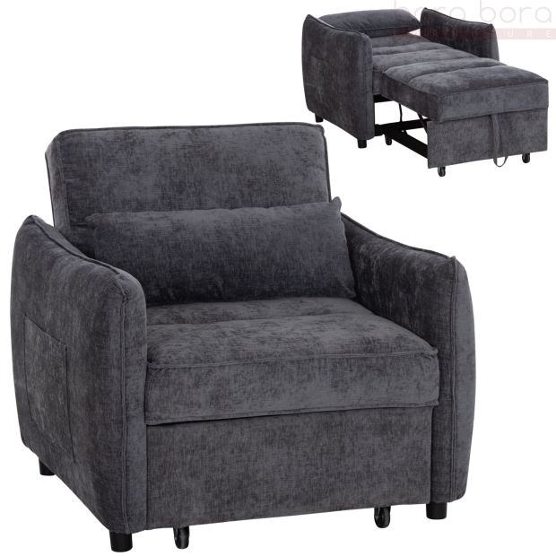 Sofa Bed Armchair, Grey