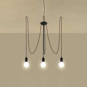 Полилей EDISON 3 черен