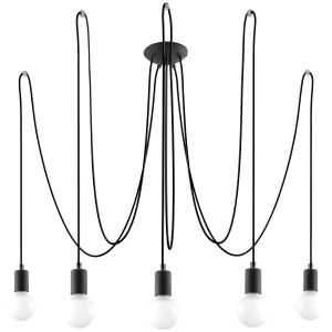 Полилей EDISON 5 черен