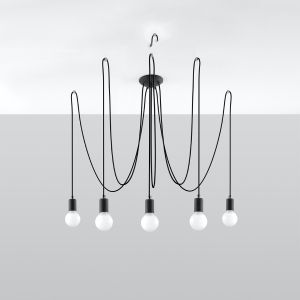 Полилей EDISON 5 черен