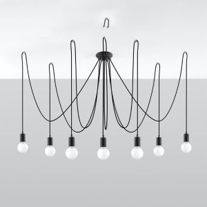 Полилей EDISON 7 черен