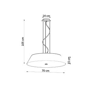 Полилей VEGA 70 черен