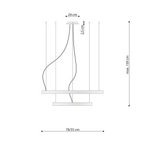 Полилей RIO 2 55/78 бял LED 4000K