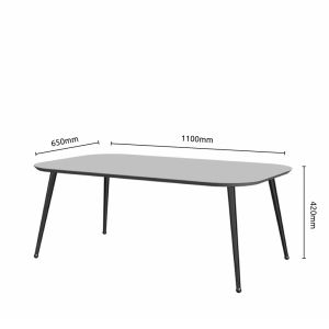 Coffee Table White Matt and Gold