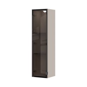 Wall Cabinet with Glass Door in Cashmere