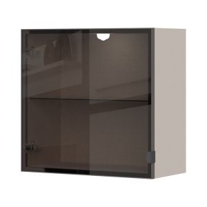 Wall Cabinet with Glass Door in Cashmere