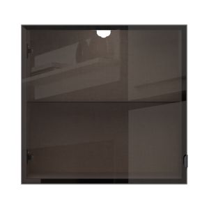 Wall Cabinet with Glass Door in Cashmere