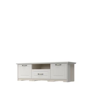 TV Unit in Ivory & Polar Pine 