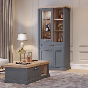 Display Cabinet in Graphite or White