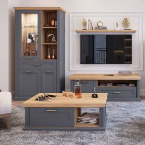 Display Cabinet in Graphite or White