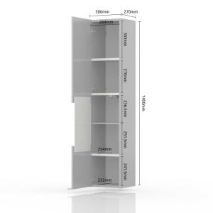 Contemporary Slim Wall Cabinet in Anthracite