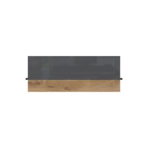 Contemporary Wall Shelf in Anthracite and Pacific Walnut