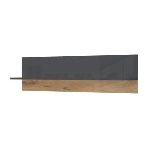 Contemporary Wall Shelf in Anthracite and Pacific Walnut
