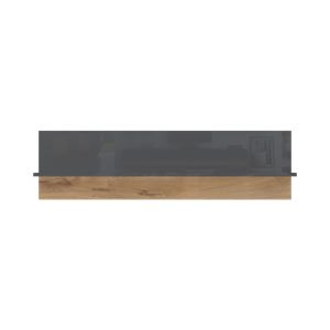 Contemporary Wall Shelf in Anthracite and Pacific Walnut