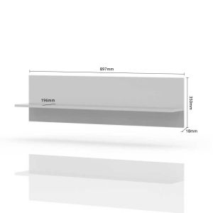 Contemporary Wall Shelf in Anthracite and Pacific Walnut