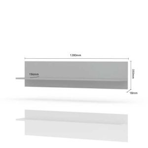 Contemporary Wall Shelf in Anthracite and Pacific Walnut