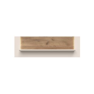 Stylish Wall Shelf in Cashmere & Tobacco Oak