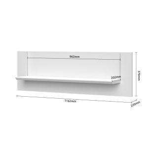 Stylish Wall Shelf in Cashmere & Tobacco Oak