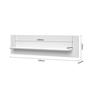 Stylish Wall Shelf in Cashmere & Tobacco Oak