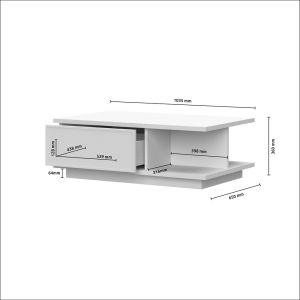 Modern Coffee Table in Beige or White