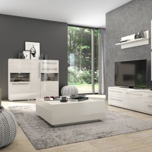 Modern Square Coffee Table in Beige or White