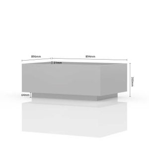 Modern Square Coffee Table in Beige or White