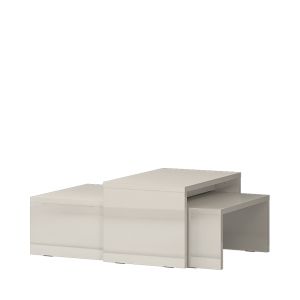 Modern Nesting Coffee Table in Beige or White