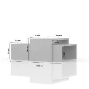 Modern Nesting Coffee Table in Beige or White