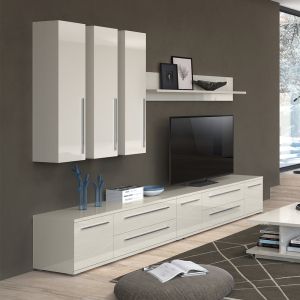 Modern Slim Wall Cabinet in Beige or White