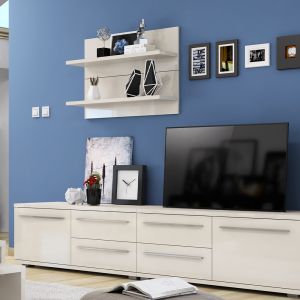 Modern Wall Shelf in Beige or White