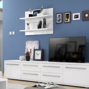 Modern Wall Shelf in Beige or White
