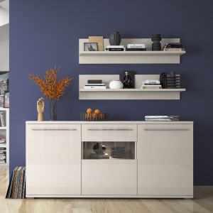 Modern Wall Shelf in Beige or White