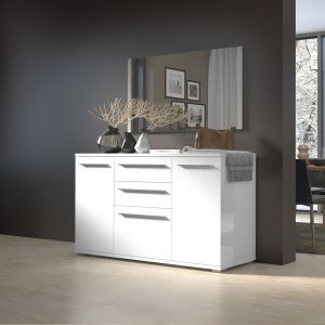 Modern Dining Room Cabinet in Beige or White