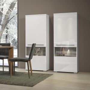 Modern Display Cabinet in Beige or White
