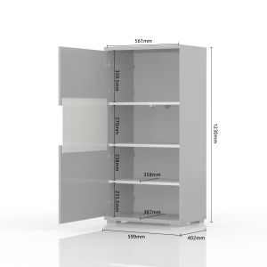 Modern Display Cabinet in Beige or White