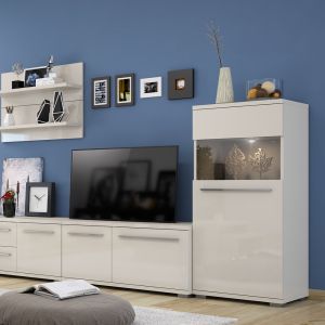 Modern Display Cabinet in Beige or White