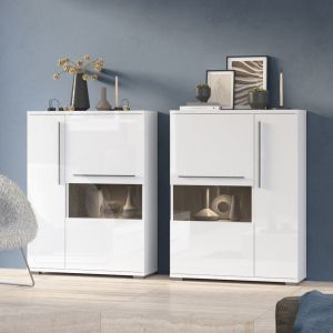 Modern Display Cabinet in Beige or White