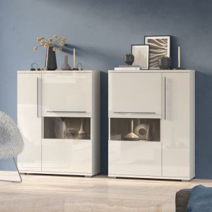 Modern Display Cabinet in Beige or White