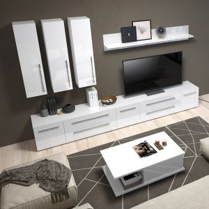 Modern TV Unit in Beige or White