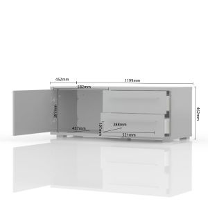 Modern TV Unit in Beige or White