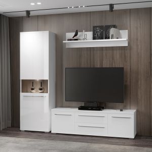 Modern TV Unit in Beige or White