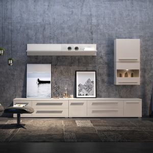 Modern TV Unit in Beige or White
