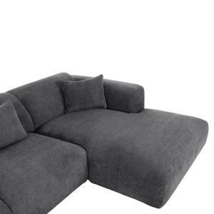 Large Corner Sofa, Anthracite