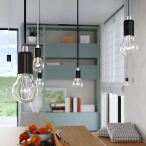 Висяща лампа EDISON черна