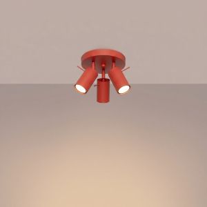 Плафон RING 3P червен